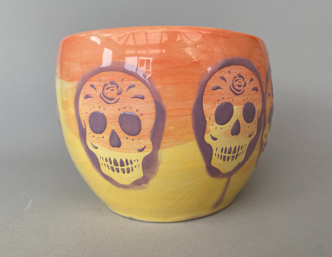 Handmade Day of the Dead bowl