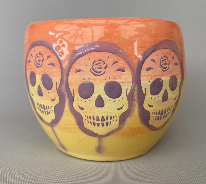 Handmade Day of the Dead bowl