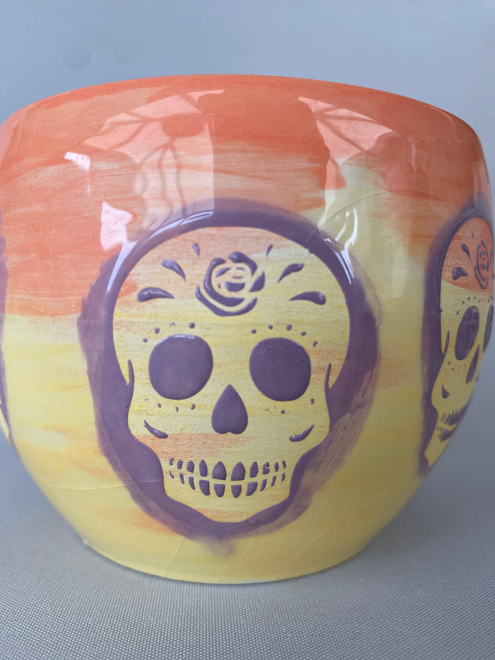 Handmade Day of the Dead bowl