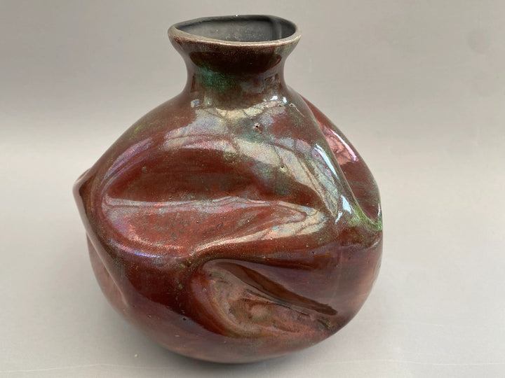 Raku Stroked Vase