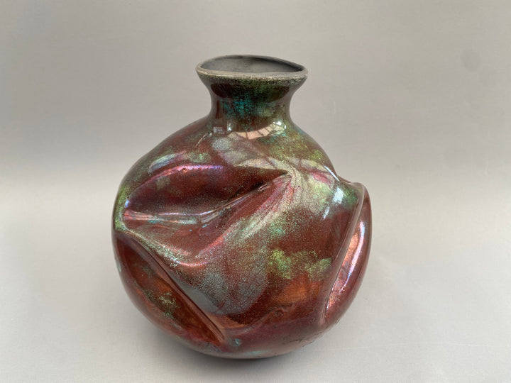 Raku Stroked Vase